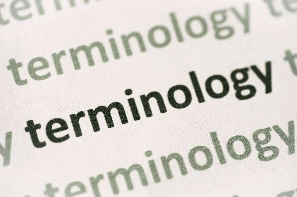 terminology in writing